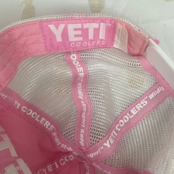 YETI Coolers pink baseball trucker cap adjustable women's - Picture 4 of 4